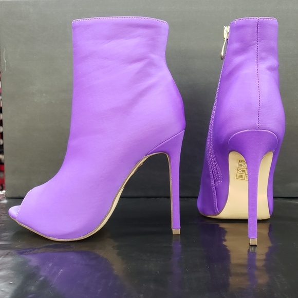 purple ankle boots